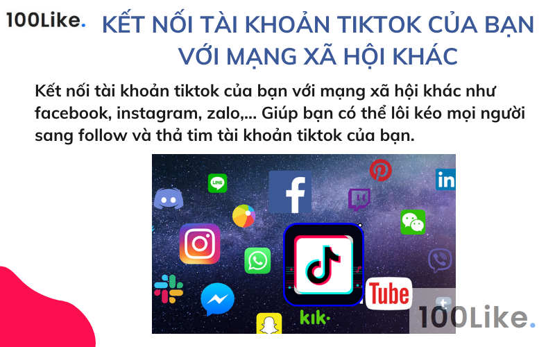 Kết nối tài khoản Tiktok của bạn với mạng xã hội khác