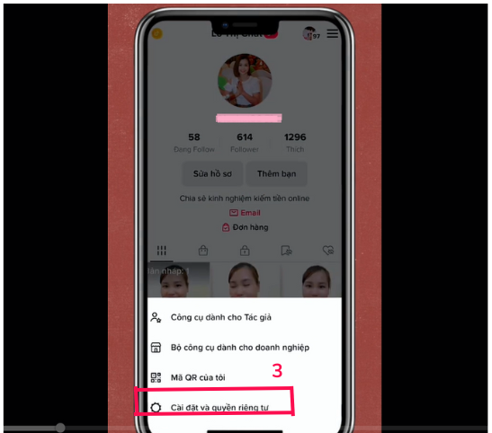 Nâng cấp tài khoản Tiktok bước 3