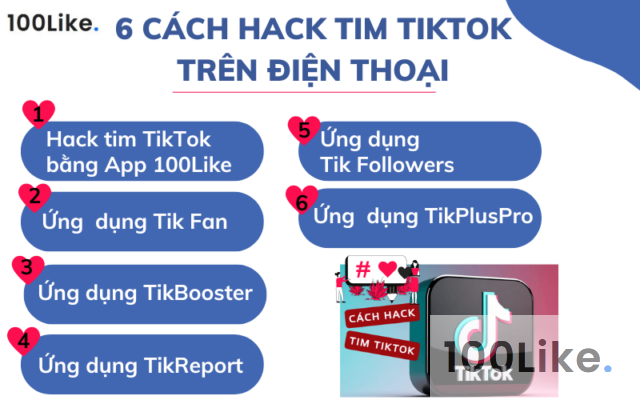 6 cách hack tim tiktok trên điện thoại