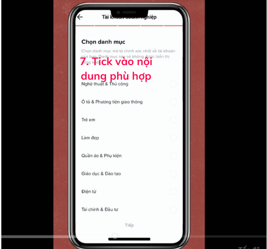 Nâng cấp tài khoản Tiktok bước 7