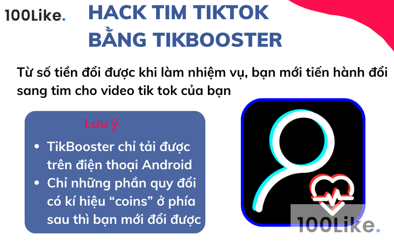 Hack tim tiktok bằng TikBooster