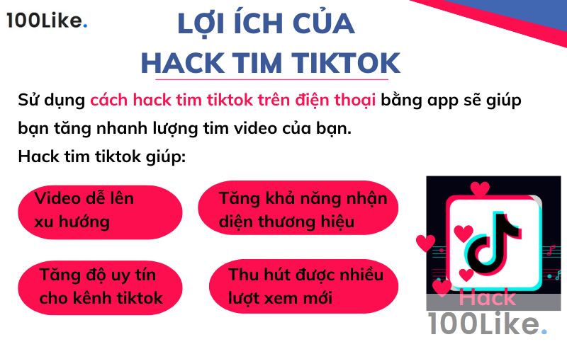 Lợi ích của hack tim tiktok