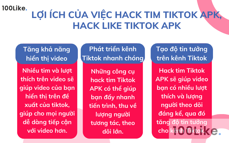 Lợi ích của việc Hack tim Tiktok APK, Hack like Tiktok APK