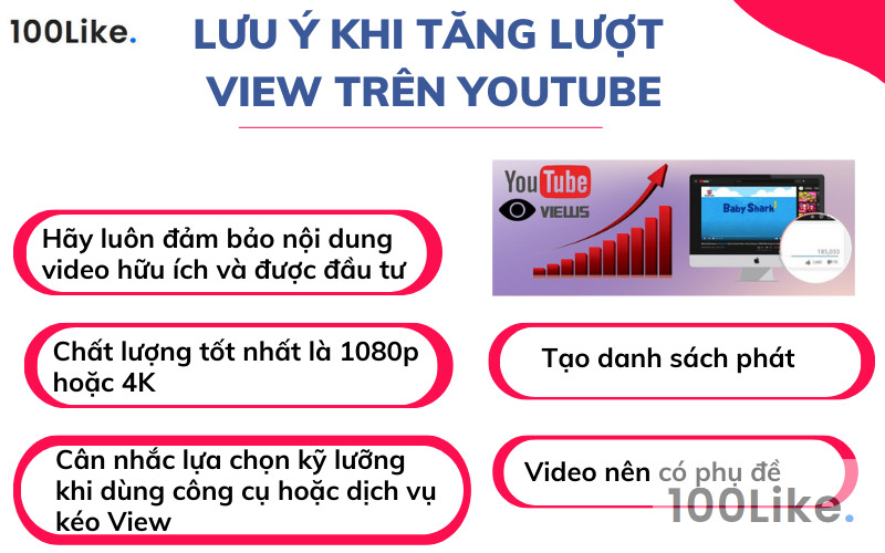 Lưu ý khi sử dụng Tăng lượt View Youtube