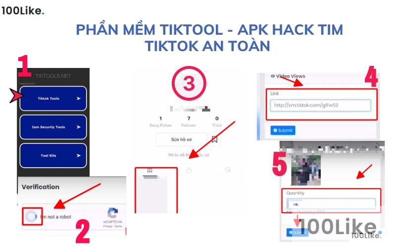 Phần mềm Tiktool - apk hack tim tiktok an toàn