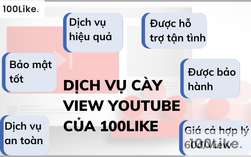 Dịch vụ cày View Youtube của 100Like