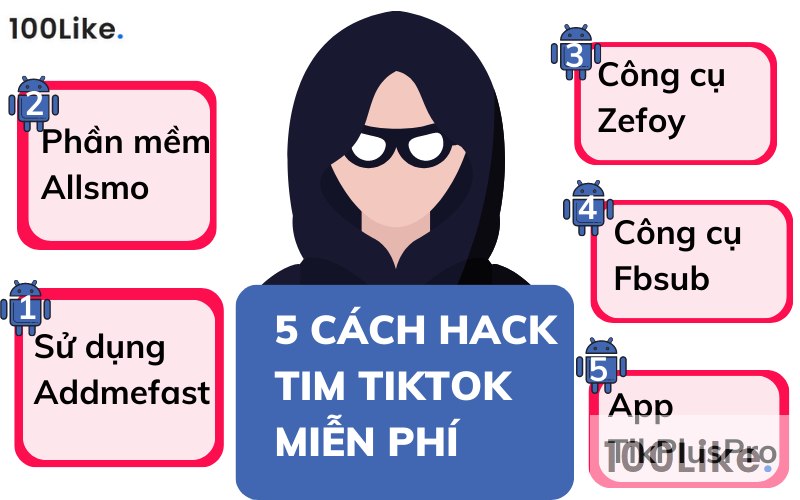 5 cách Hack Tim Tiktok miễn phí