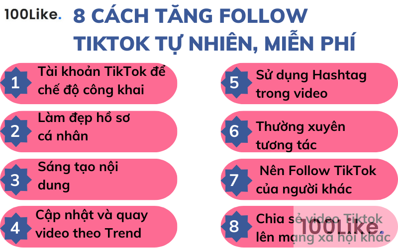 8 cách tăng Follow Tiktok tự nhiên, miễn phí