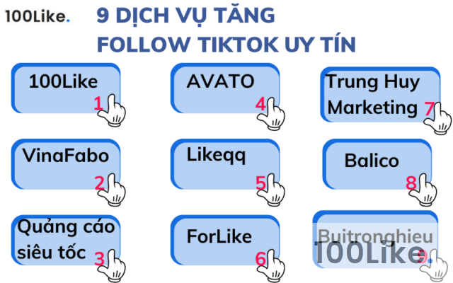9 dịch vụ tăng Follow TikTok uy tín