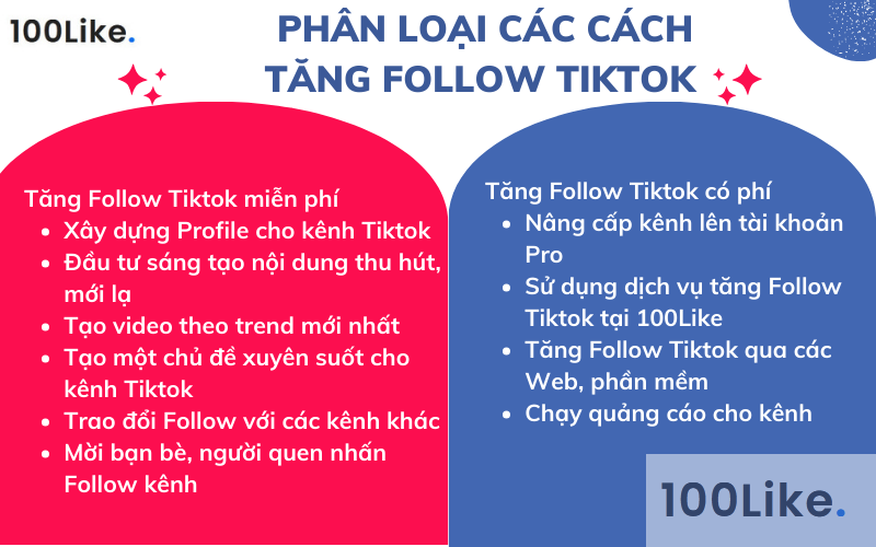 Phân loại các cách tăng Follow Tiktok 