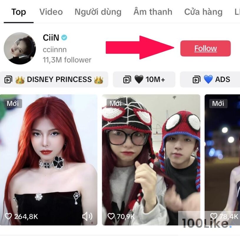 Cách tìm và Follow Tiktok của một tài khoản khác