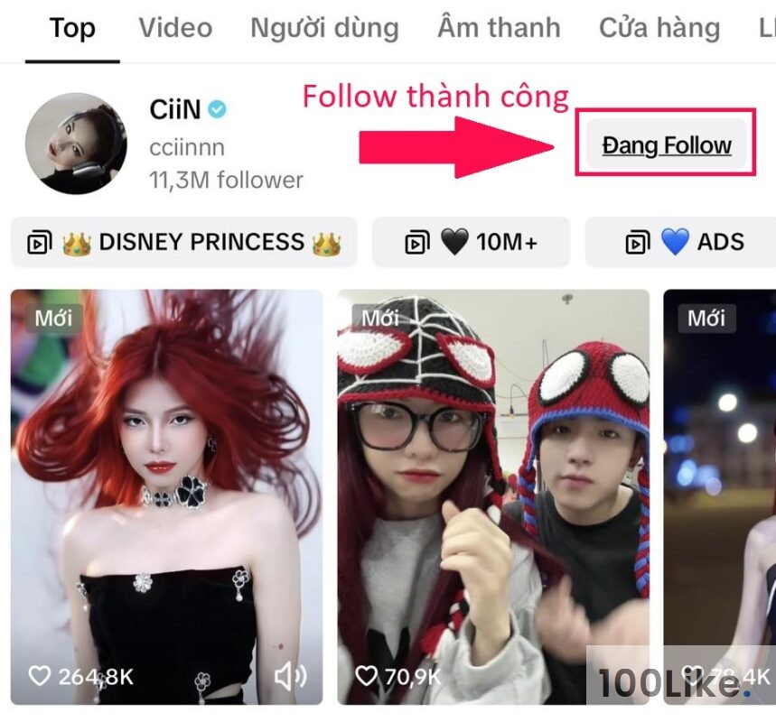 Cách tìm và Follow Tiktok của một tài khoản khác