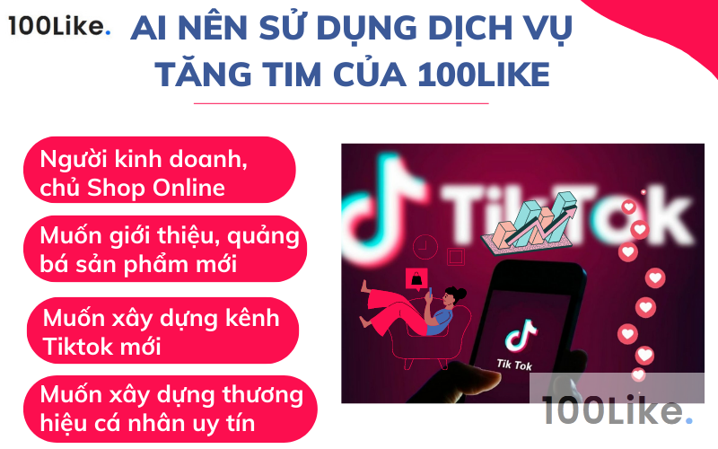 Ai nên sử dụng dịch vụ tăng tim của 100Like