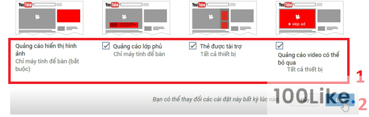 Bật kiếm tiền Youtube