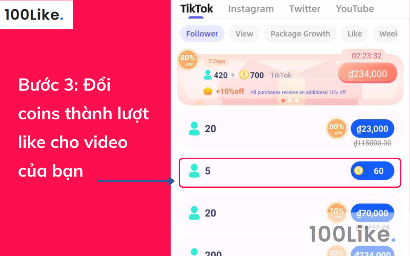 Tik Likes - Hack Like Tiktok miễn phí trên Android bước 3