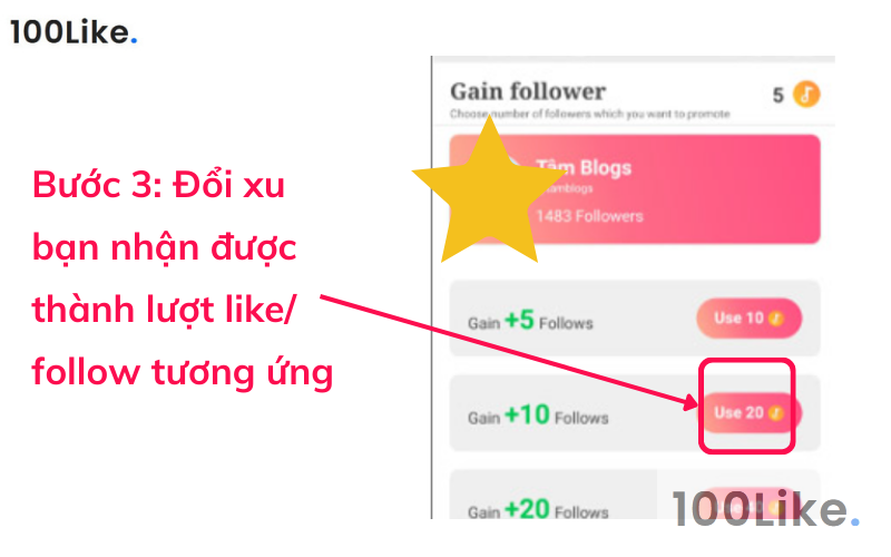 Bước 3:TikTok – Tikgain - ứng dụng Hack Like Tiktok từ người dùng thật trên Android
