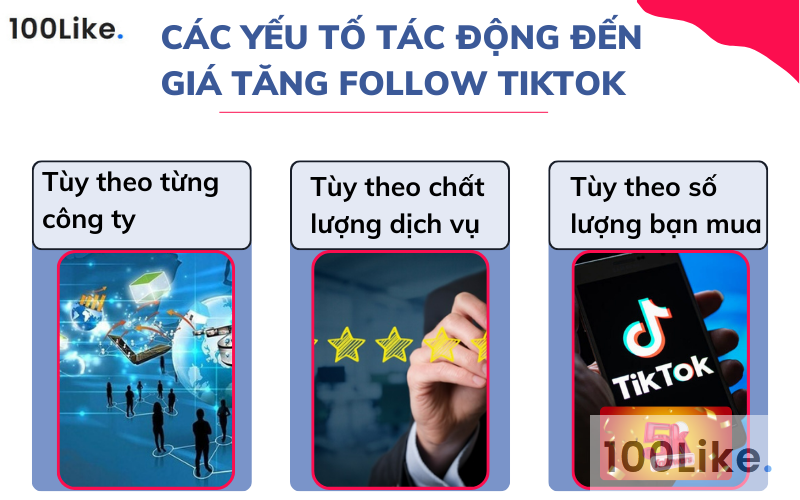 Các yếu tố tác động đến giá tăng Follow Tiktok