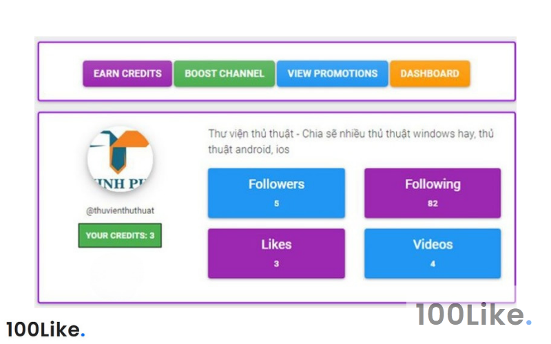 Nhấn “Boost Channel” để tiến hành cài đặt video Tiktok cần Hack view