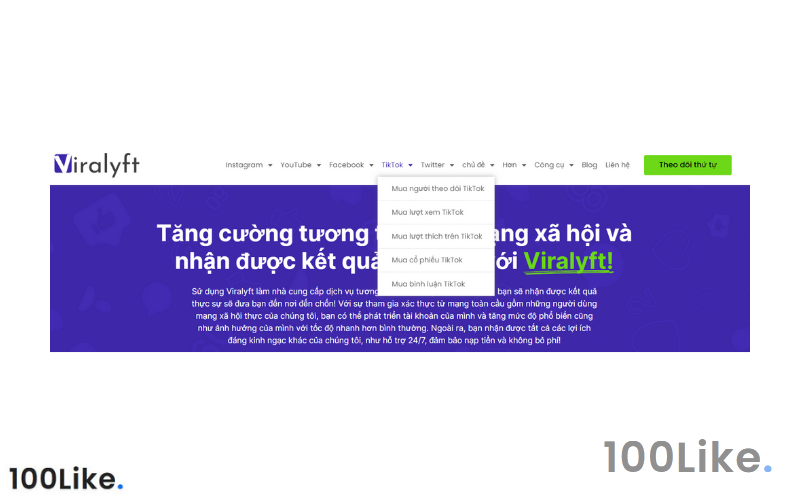 Chọn hình thức muốn Hack view: Like, share, lượt xem video.