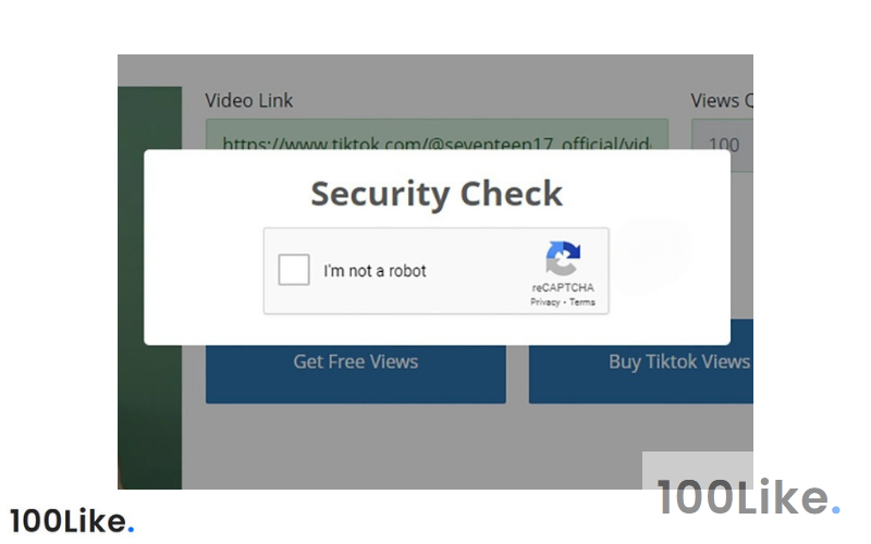 Chọn vào mục “I’m not a robot” để được tăng view