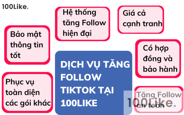 Dịch vụ tăng Follow Tiktok tại 100Like