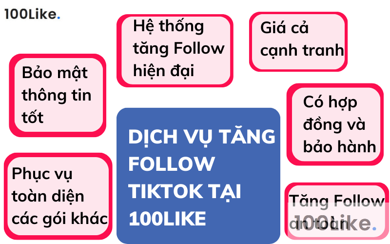 Dịch vụ tăng Follow Tiktok tại 100Like
