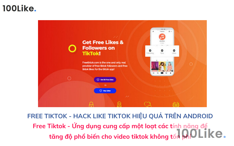Free TikTok - Hack Like Tiktok hiệu quả trên Android