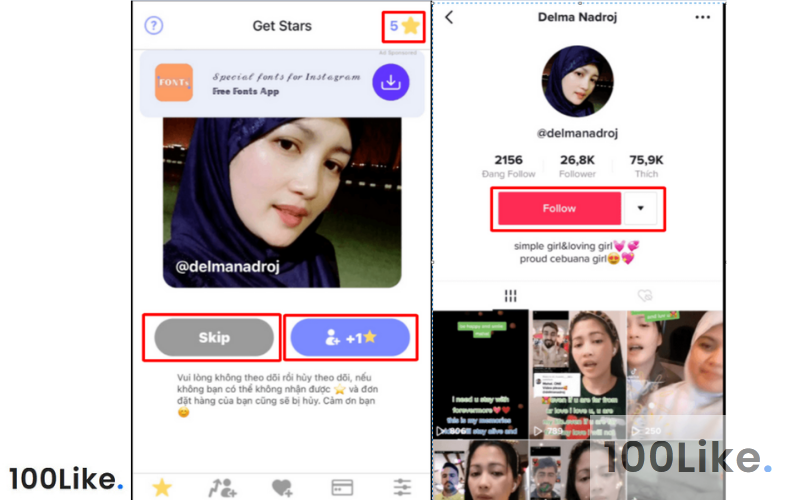 Hack Like TikTok bằng Tikfans Hack