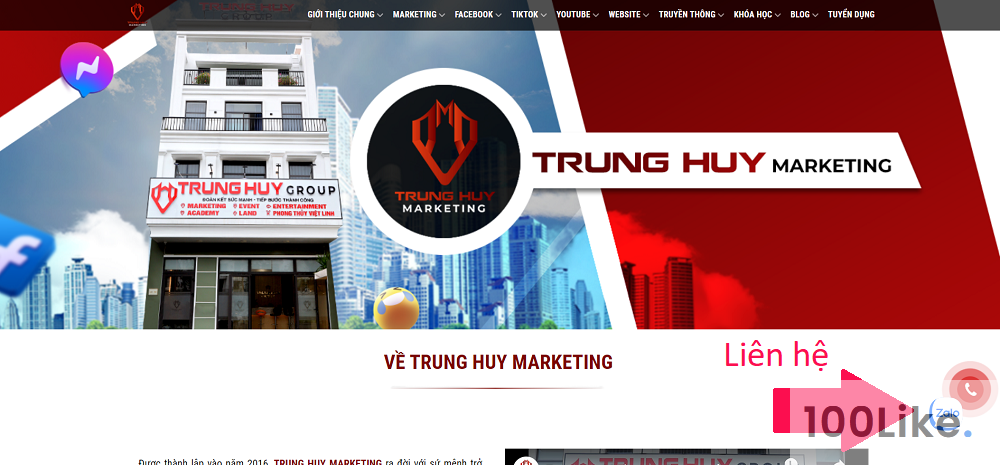 Hướng dẫn liên hệ nhân viên Trung Huy Marketing