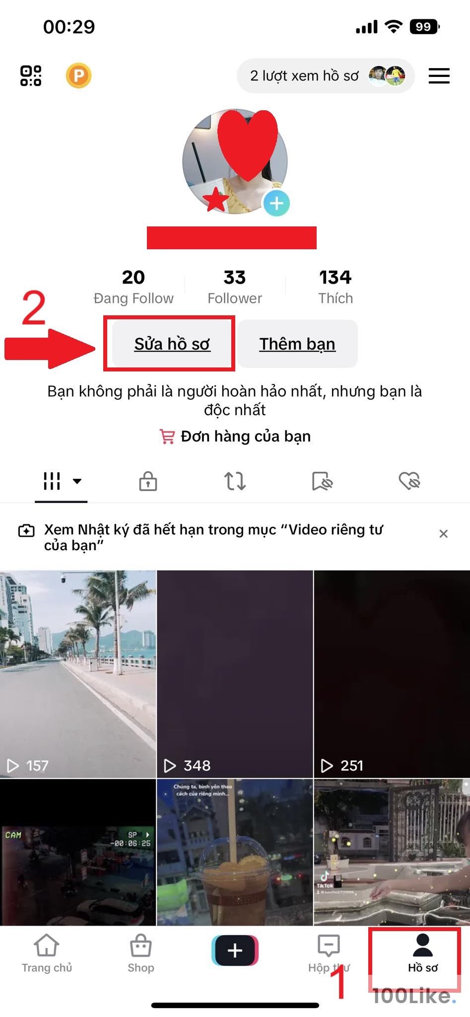 Làm đẹp hồ sơ cá nhân