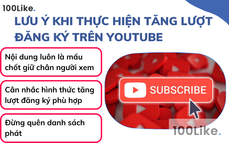 Lưu ý khi thực hiện tăng lượt đăng ký trên Youtube