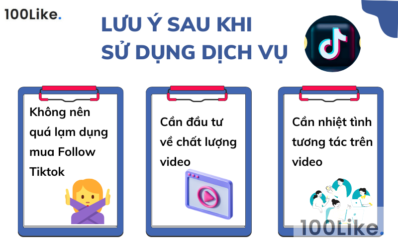 Lưu ý sau khi sử dụng dịch vụ tăng Follow Tiktok