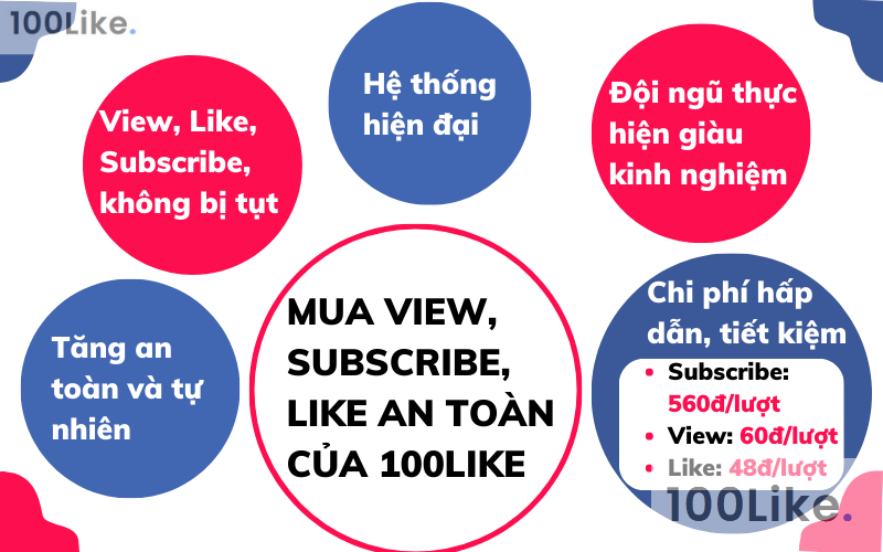 Mua View, Subscribe, Like an toàn của 100Like