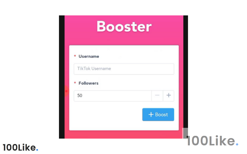 Nhập username và số Like TikTok muốn Hack theo nhu cầu