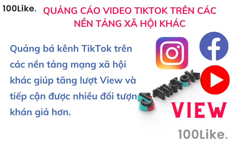 Quảng cáo video TikTok trên các nền tảng xã hội khác