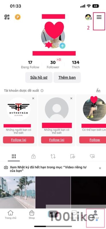 Sao chép để gửi Link tài khoản Tiktok của bạn