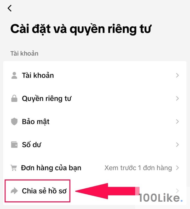 Sao chép để gửi Link tài khoản Tiktok của bạn