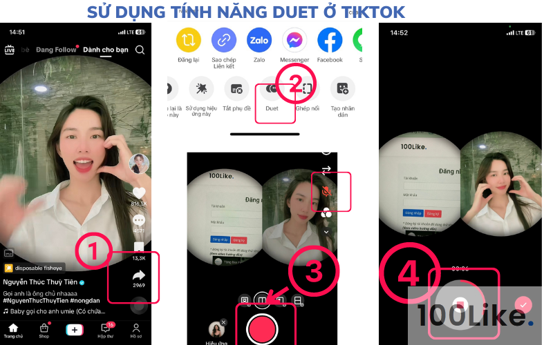 Sử dụng tính năng Duet ở Tiktok