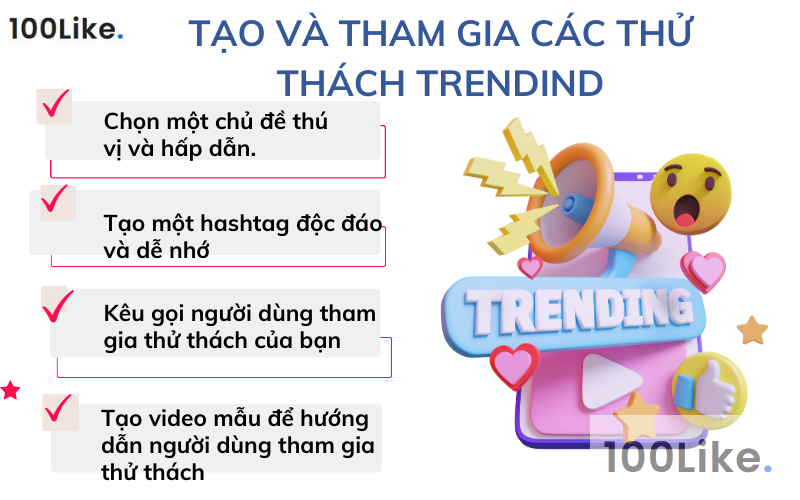Tạo và tham gia các thử thách trending