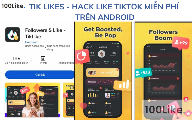 Tik Likes - Hack Like Tiktok miễn phí trên Android