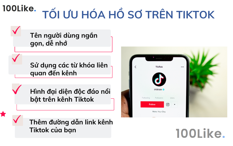 Tối ưu hóa hồ sơ trên Tiktok