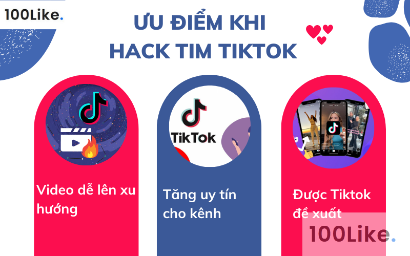 Ưu điểm khi Hack Tim Tiktok