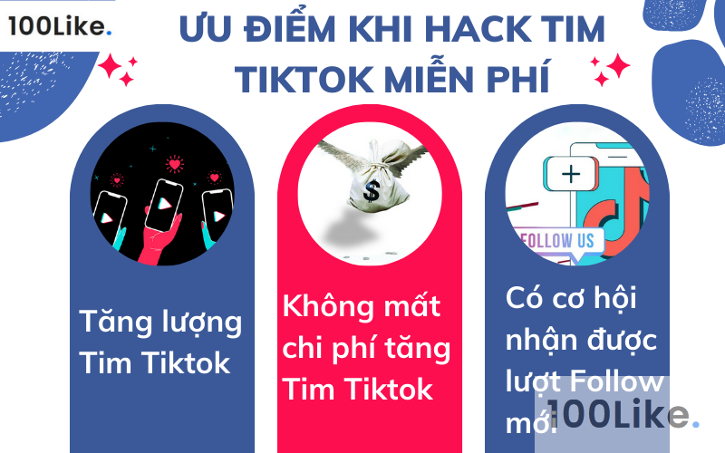 Ưu điểm khi Hack Tim Tiktok miễn phí
