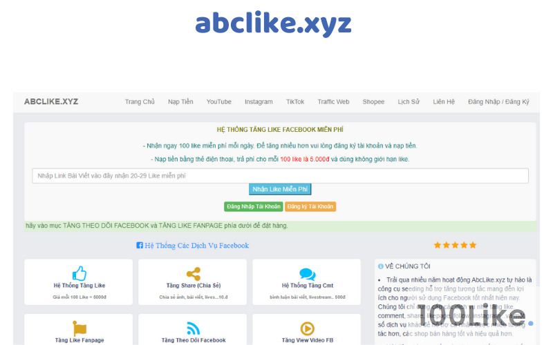Dịch vụ hack Like Facebook tại ABClike