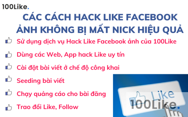 Các cách hack Like Facebook ảnh không bị mất nick hiệu quả