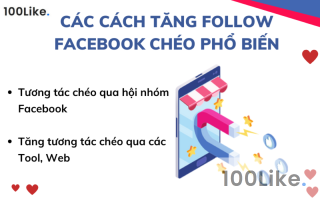 Các cách tăng Follow Facebook chéo phổ biến