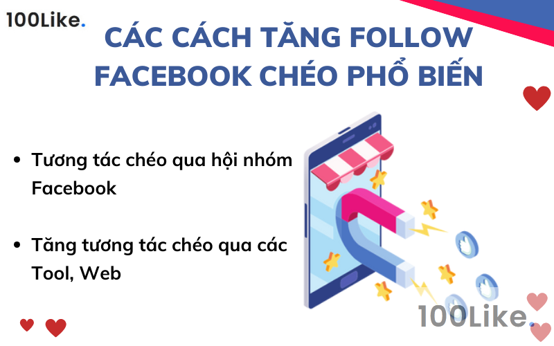 Các cách tăng Follow Facebook chéo phổ biến