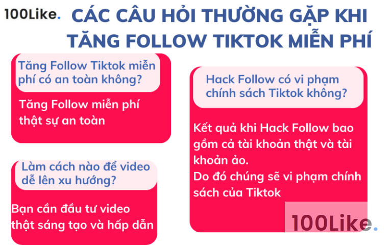 15+ Cách tăng Follow Tiktok miễn phí, an toàn nhất - 100Like