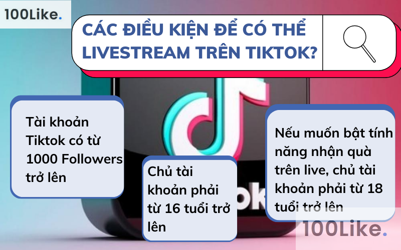 Các điều kiện để có thể livestream trên Tiktok