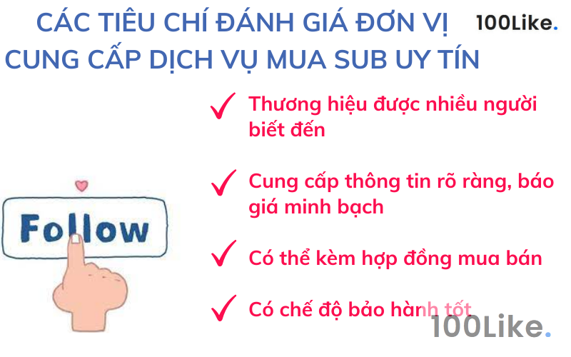 Các tiêu chí đánh giá đơn vị cung cấp dịch vụ mua sub uy tín